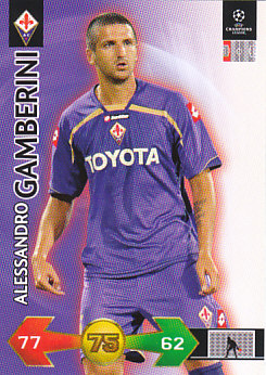 Alessandro Gamberini Fiorentina 2009/10 Panini Super Strikes CL Update #405